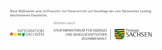 Diese Maßnahme wird mitfinanziert mit Steuermitteln auf Grundlage des vom Sächsischen Landtag beschlossenen Haushaltes